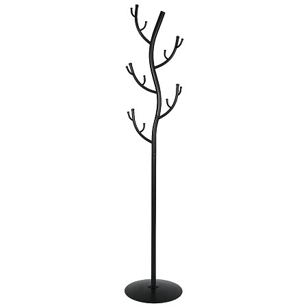 Вешалка-стойка "Дерево", 1,81 м, диск 37,5 см, 15 крючков, металл, черная, ВНП 211 Ч фото