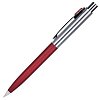 Ручка подарочная шариковая BRAUBERG "Cornetto", СИНЯЯ, корпус серебристый с бордовым, линия письма 0,5 мм, 143492
