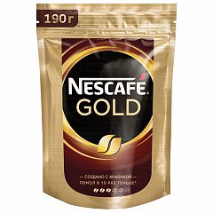 Кофе молотый в растворимом NESCAFE (Нескафе) "Gold", сублимированный, 190 г, мягкая упаковка, 12403031 фото
