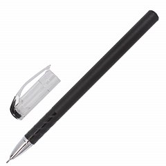 Ручка гелевая STAFF "College" GP-182, ЧЕРНАЯ, корпус черный, игольчатый узел 0,6 мм, линия письма 0,3 мм, 143018 фото