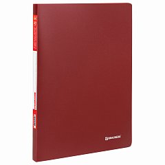 Папка 30 вкладышей BRAUBERG "Office", красная, 0,5 мм, 222630 фото
