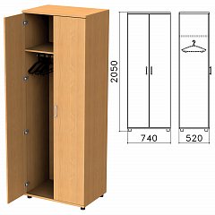 Шкаф для одежды "Монолит", 740х520х2050 мм, цвет бук бавария, ШМ50.1 фото