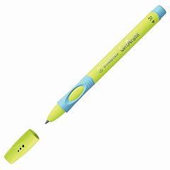 Ручка шариковая с грипом STABILO "LeftRight", СИНЯЯ, для правшей, корпус желтый/голубой, 6328/8-10-41 фото