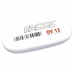 Ластик большой FACTIS OV 12 (Испания), 61х28х13 мм, белый, овальный, CMFOV12 фото