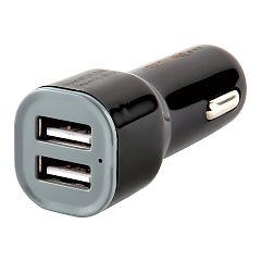 Зарядное устройство автомобильное RED LINE AC-1A, 2 порта USB, выходный ток 1А, черное, УТ000010345 фото