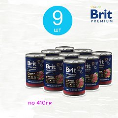 Консервы с мясным ассорти с потрошками для собак всех пород - 9шт. по 410 гр фото
