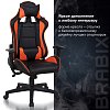 Кресло компьютерное BRABIX "GT Racer GM-100", две подушки, экокожа, черное/оранжевое, 531925