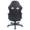 Кресло компьютерное BRABIX "Storm GM-006", регулируемые подлокотники, экокожа, черное/голубое, 532501