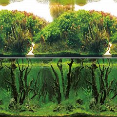 Фон 9084/9085, 0,5*15м "Зеленые холмы/Подводный лес" фото