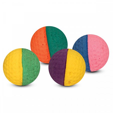 Игрушка для кошек "Мяч для гольфа", разноцветный, d40мм (пакет 25шт.), Triol фото