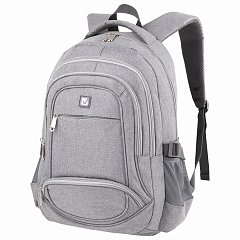Рюкзак BRAUBERG универсальный, 3 отделения, светло-серый, 46х31х18 см, 270762 фото
