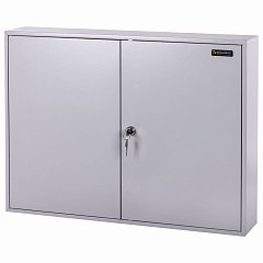 Шкафчик (Ключница) на 300 ключей BRAUBERG, 730х550х140 мм, с замком, +300 брелоков, серый, 290341 фото