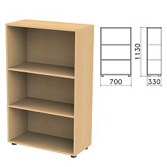 Шкаф (стеллаж) "Канц", 700х330х1130 мм, 2 полки, цвет бук невский, ШК39.10 фото