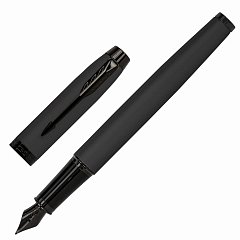 Ручка перьевая PARKER "IM Achromatic Black BT", черный матовый, нержавеющая сталь, синяя, 2127741 фото