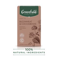 Чай GREENFIELD Natural Tisane "Buckweat & Cocoabeans" травяной, 20 пирамидок по 1,8 г, 1757-08 фото