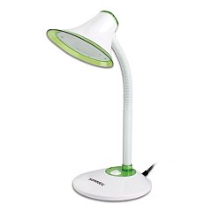 Настольная лампа-светильник SONNEN OU-608, на подставке, светодиодная, 5 Вт, белый/зеленый, 236670 фото