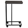 Стол журнальный BRABIX "LOFT CT-001", 450х250х680 мм, на колёсах, металлический каркас, цвет морёный дуб, 641859