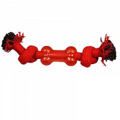 Игрушка для собак "Веревка-канат, 2 узла и кость", 240мм, Triol фото