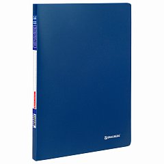 Папка 20 вкладышей BRAUBERG "Office", синяя, 0,5 мм, 222628 фото