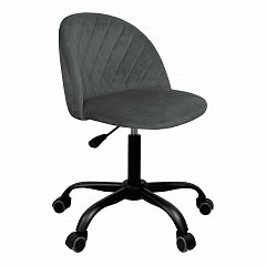 Кресло BRABIX Moon MG-074, велюр серый, пятилучие металлическое черное, 532773 фото