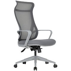 Кресло офисное Chairman CH 577, эргономичная спинка, серый пластик, сетка/ткань, серо, 7146057 фото