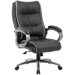 Кресло офисное BRABIX PREMIUM "Strong HD-009", НАГРУЗКА до 200 кг, экокожа черная, ткань серая, 531945 фото