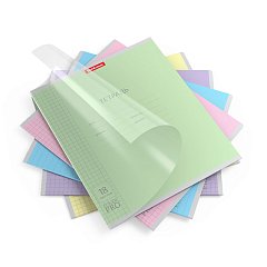 Тетрадь обложка пластик, 18л. клетка, ErichKrause, CoverPrо (микс в спайке), 56356 фото