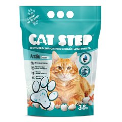 Наполнитель впитывающий силикагелевый CAT STEP Arctic Breeze, 3,8 л фото