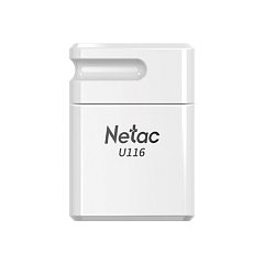 Флеш-диск 32 GB NETAC U116, USB 2.0, белый, NT03U116N-032G-20WH фото