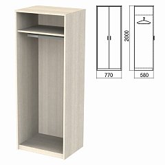 Шкаф (каркас) для одежды "Арго", 770х580х2000 мм, ясень шимо фото