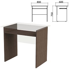 Каркас к столу компьютерному "Канц" 800х600х750 мм, цвет венге, СК25.16.2 фото