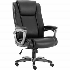 Кресло офисное BRABIX PREMIUM "Solid HD-005", НАГРУЗКА до 180 кг, рециклированная кожа, черное, 531941 фото