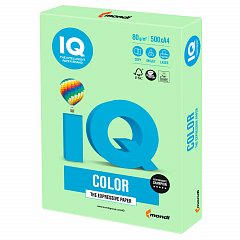 Бумага цветная IQ color, А4, 80 г/м2, 500 л., пастель, зеленая, MG28 фото