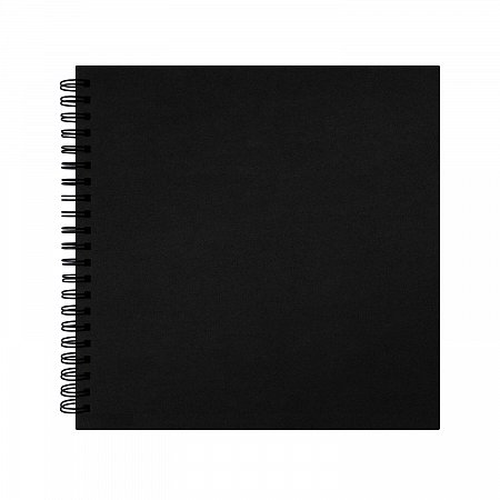 Скетчбук для маркеров, бумага ВХИ ГОЗНАК 200 г/м2 190х190 мм, 40 л., гребень, твёрдая обложка, ЧЕРНЫЙ, BRAUBERG ART CLASSIC, 115081 фото
