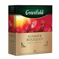 Чай GREENFIELD (Гринфилд) "Summer Bouquet" ("Летний букет"), травяной, 100 пакетиков в конвертах по 2 г, 0878-09 фото
