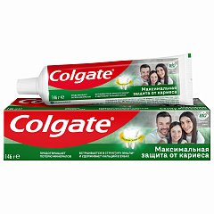 Зубная паста 100мл COLGATE "Двойная мята", защита от кариеса, с фторидом и кальцием,, 7891024149027 фото