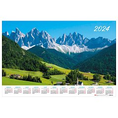 Календарь настенный листовой на 2024 г., формат А1 90х60 см, "Зеленая долина", HATBER, Кл1_29929 фото