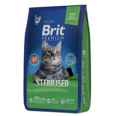 Brit Premium сухой корм для стерилизованных кошек с курицей 8 кг фото
