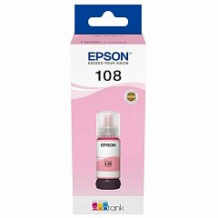 Чернила EPSON 108 (C13T09C64A) для СНПЧ EPSON L8050 /L8100 /L18050, светло-пурпурные, ОРИГИНАЛЬНЫЕ фото