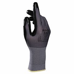 Перчатки текстильные MAPA Ultrane 553, нитриловое покрытие (облив), размер 10 (XL), черные фото