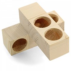 Игрушка-лабиринт для мелких животных деревянный, 135*135*90мм, Gamma фото