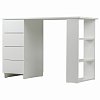 Стол письменный/компьютерный BRABIX "Scandi CD-016", 1100х500х750 мм, 4 ящика, белый, 641891, ЦБ013707-1