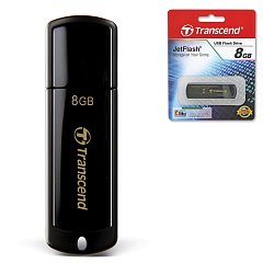 Флеш-диск 8 GB, TRANSCEND Jet Flash 350, USB 2.0, черный, TS8GJF350 фото