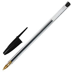 Ручка шариковая STAFF "Basic BP-01", письмо 750 метров, ЧЕРНАЯ, длина корпуса 14 см, узел 1 мм, 143737 фото