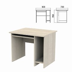 Стол компьютерный "Арго", 900х730х760 мм, ясень шимо фото