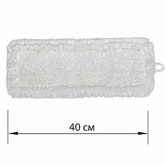 Насадка МОП плоская для швабры/держателя 40 см, уши/карманы (ТИП У/К), петлевая микрофибра, LAIMA EXPERT, 605315 фото