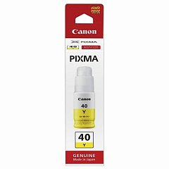 Чернила CANON (GI-40Y) для СНПЧ Pixma G5040/G6040, желтые, ресурс 7700 страниц, оригинальные, 3402C001 фото