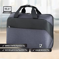 Сумка-портфель BRAUBERG "Modern" с отделением для ноутбука 15,6", откидная крышка, 29х42х11 см, 270828 фото
