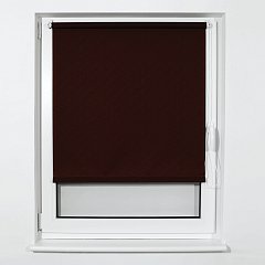 Штора рулонная BRABIX 60х175 см, текстура - лён, защита 55-85%, 200 г/м2, коричневый S-17, 605987 фото