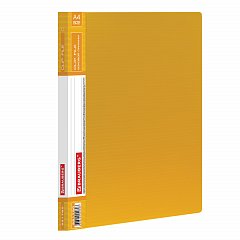 Папка с боковым металлическим прижимом и внутренним карманом BRAUBERG "Contract", желтая, до 100 л., 0,7 мм, бизнес-класс, 221790 фото